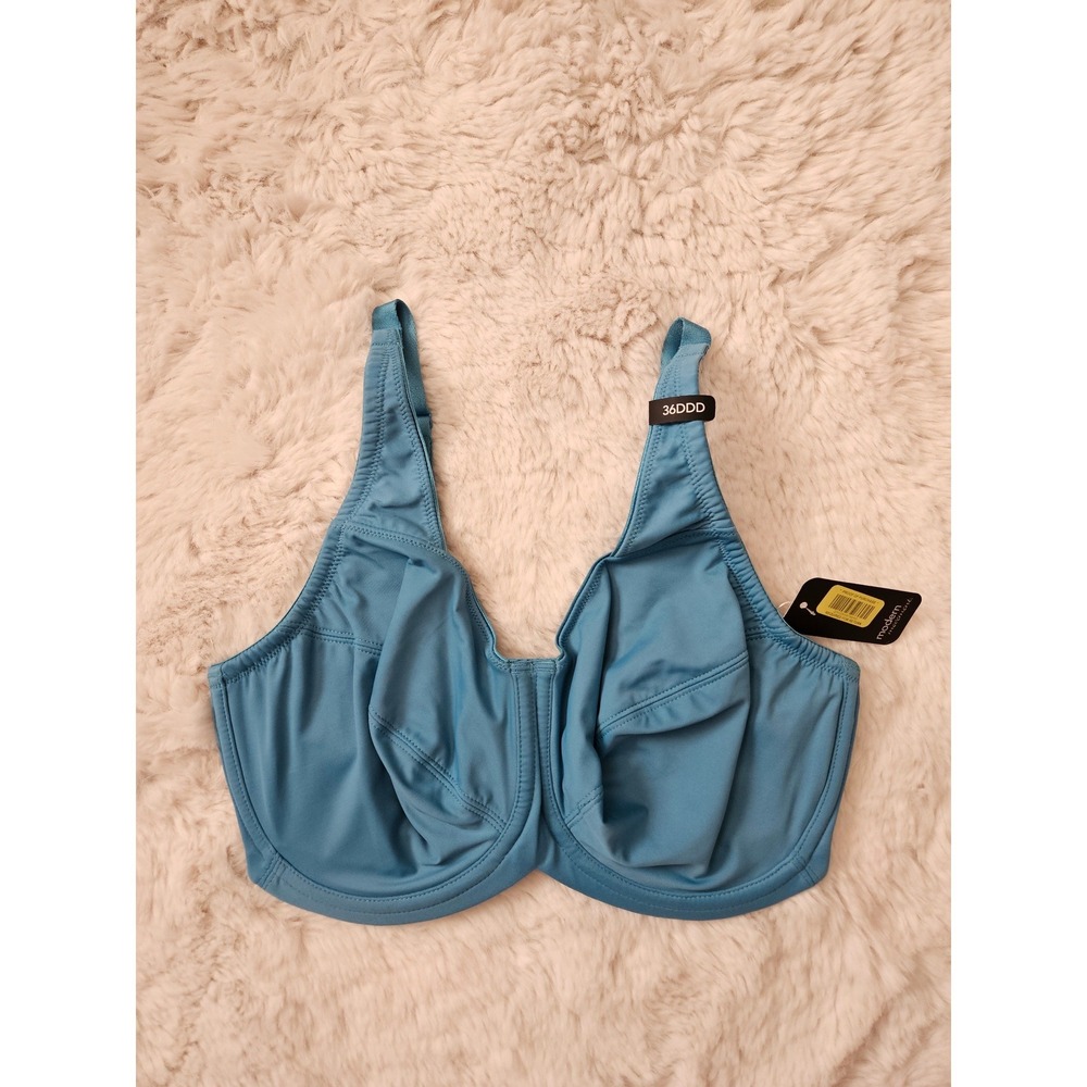 Modern Movement Larkspur Blue Underwire Bra 36DDD NWT Microfiber